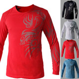 MEN'S TRIBAL DRAGON SHIRT *SUPER SLIM FIT*